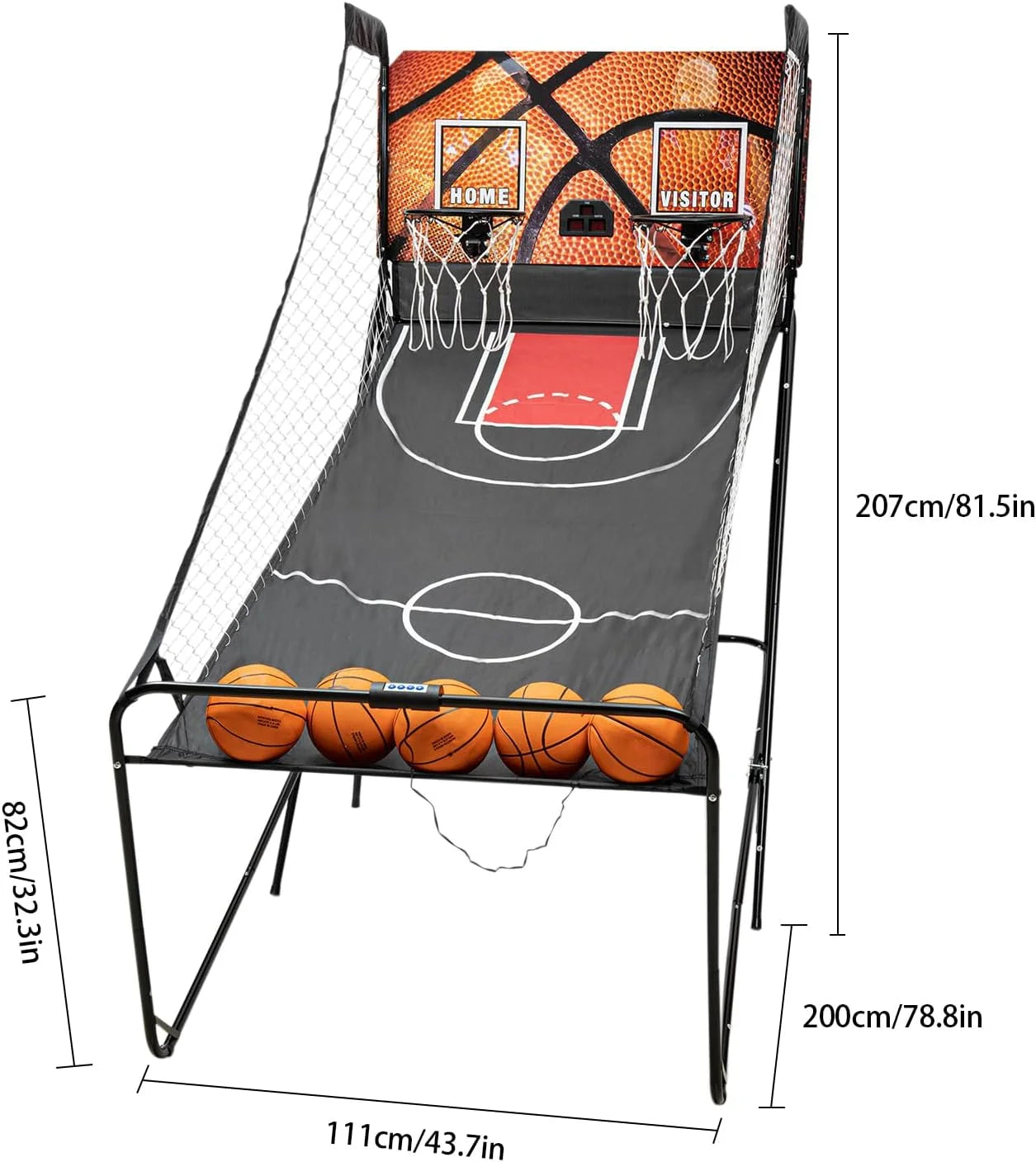 Indoor Recreational Basketball Stand, Two-Person Game, Electronic Shooting Machine, Automatic Scoring, Trainer