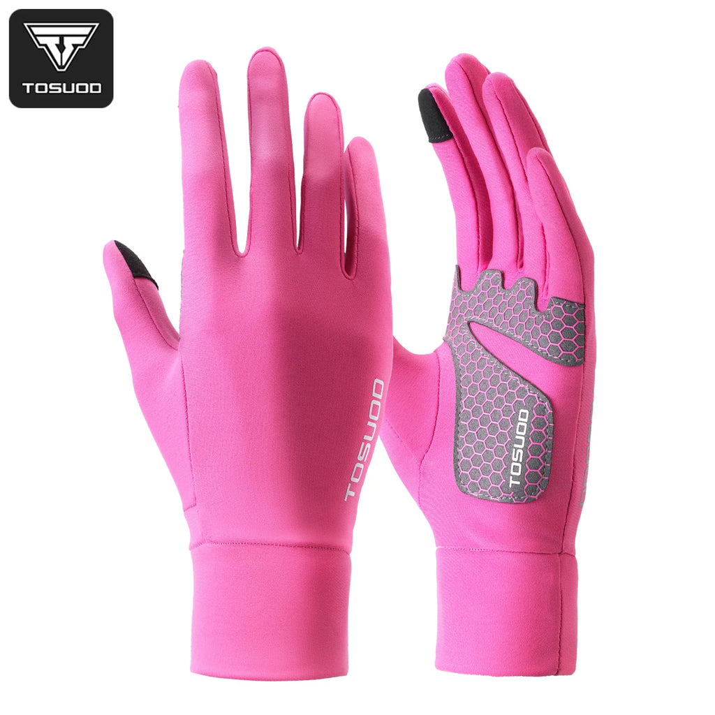TOSUOD Thermal Gloves Fleece Windproof Warm Gloves Touchscreen Anti-slip for Running Cycling Outdoor Sports Men Women Gloves