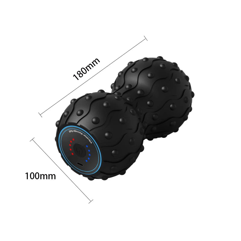 Vibrating Massage Ball Rechargeable 5 Gears  Portable Peanut Massager Vibrating Foam Roller For Fitness Mobility Yoga Relaxation