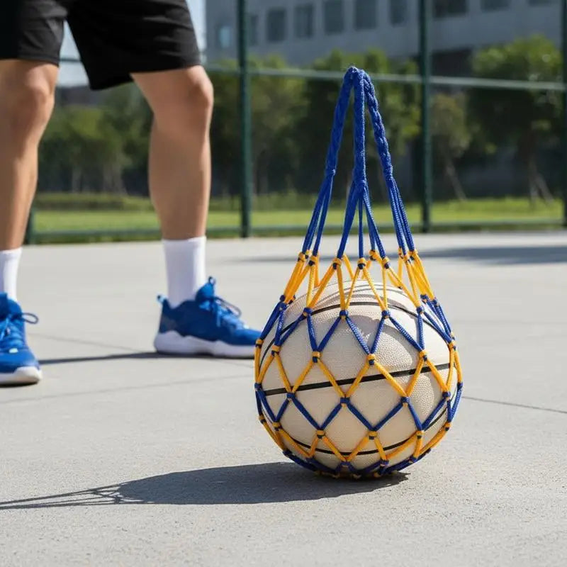 Football Net Bag Nylon Bold Storage Single Ball Carry Portable Equipment Outdoor Sports Soccer Basketball Volleyball