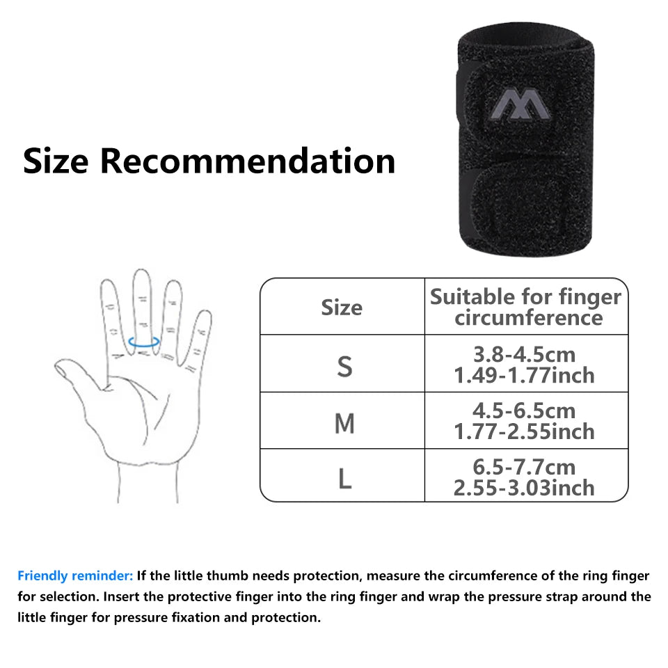 Sports Finger Guard Pressure Regulation Extended Binding Strap Stable Support Outdoor Sports Gym Basketball Volleyball Baseball