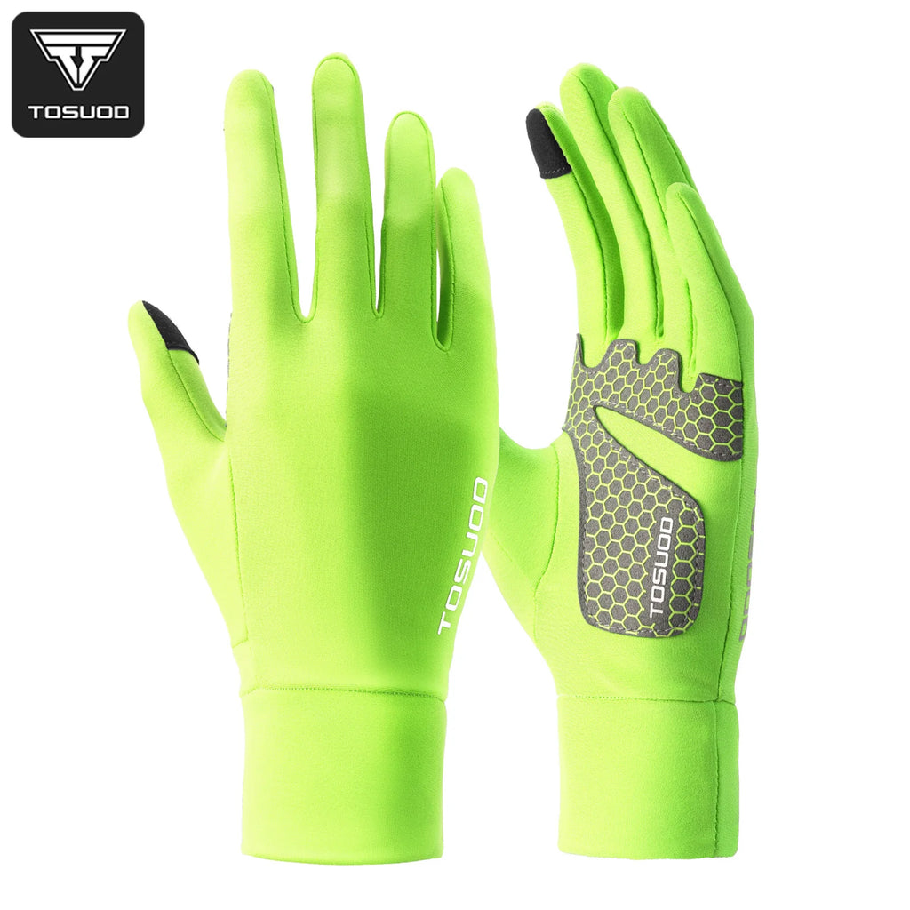 TOSUOD Thermal Gloves Fleece Windproof Warm Gloves Touchscreen Anti-slip for Running Cycling Outdoor Sports Men Women Gloves