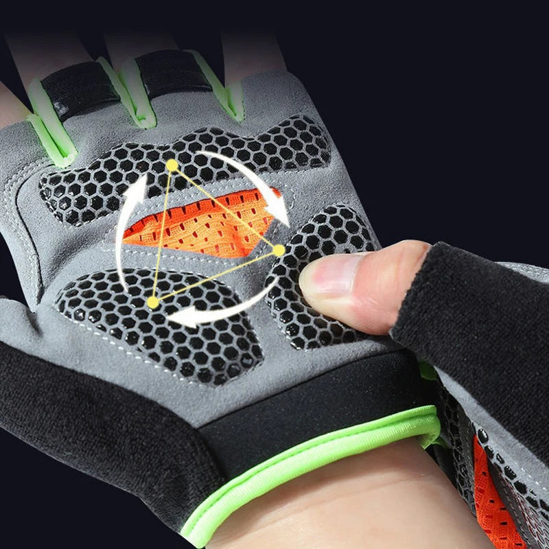 Half Finger Cycling Gloves for Men And Women Breathable Anti-Slip Gym Mitten Fitness Sport Training Cycling Gear