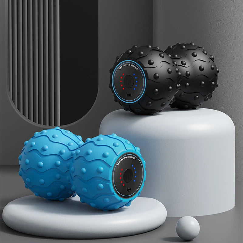 Vibrating Massage Ball Rechargeable 5 Gears  Portable Peanut Massager Vibrating Foam Roller For Fitness Mobility Yoga Relaxation