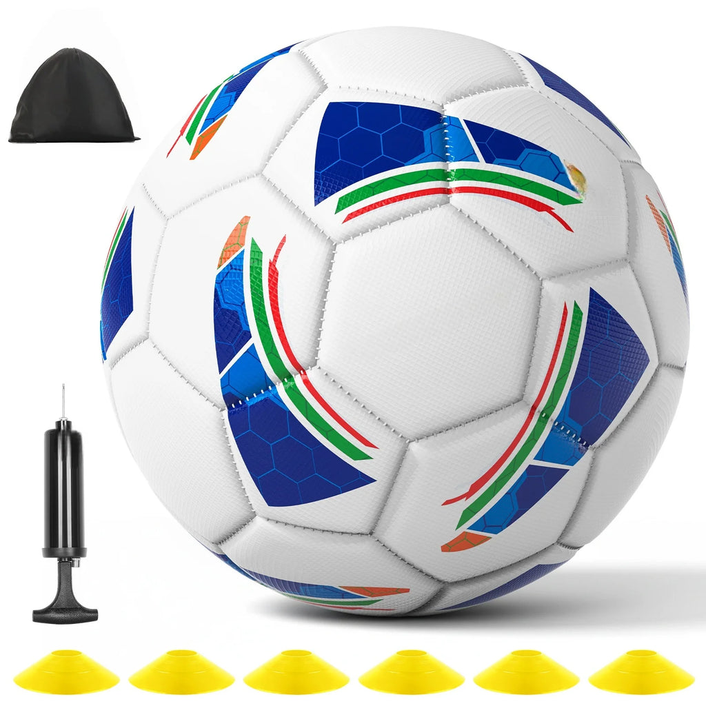 Soccer Balls Standard Size 4 Machine-Stitched Ball PU Sports League Seamless Wearproof Anti-slip Outdoor Match Game Football