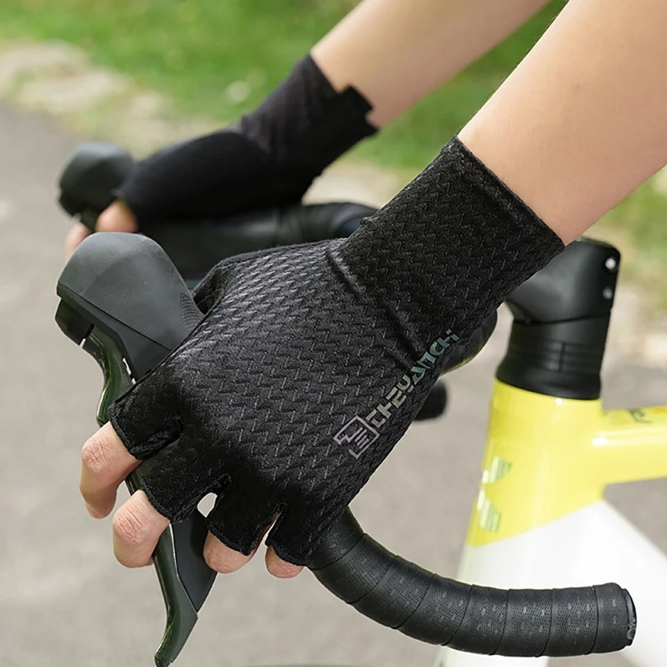 KoKossi Summer Breathable Anti-Slip Bicycle Gloves Half Finger Fitness Shock Absorbing Sports Gear Road MTB Bike For Men Women