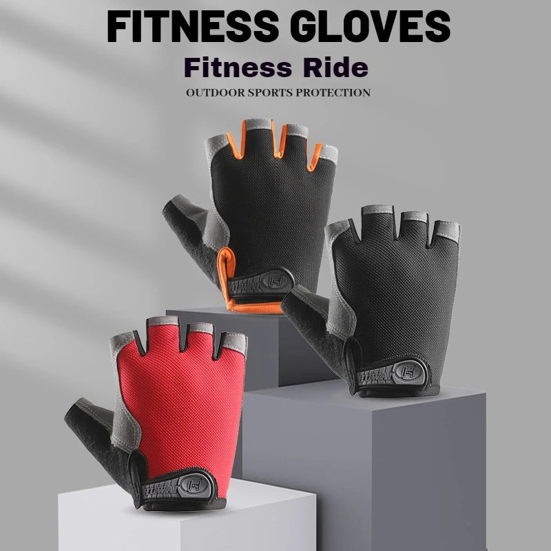 Half Finger Cycling Gloves for Men And Women Breathable Anti-Slip Gym Mitten Fitness Sport Training Cycling Gear