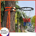 Punch-free Basketball Hoop Standard Steel Rim Frame Portable Outdoor Games Adjustable Height Adults Kids Basket Ring No Ball 2Kg