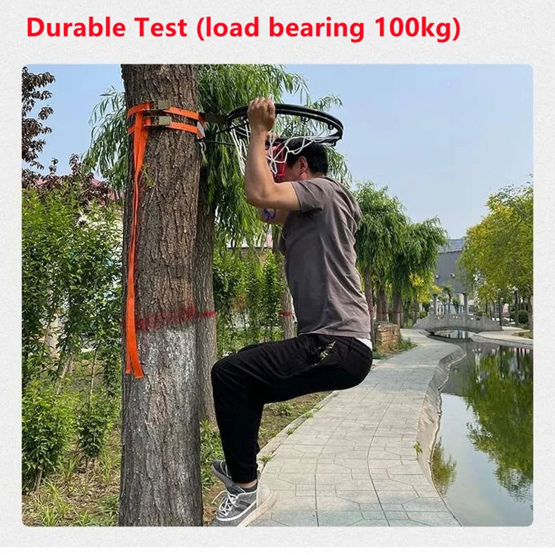 Punch-free Basketball Hoop Standard Steel Rim Frame Portable Outdoor Games Adjustable Height Adults Kids Basket Ring No Ball 2Kg