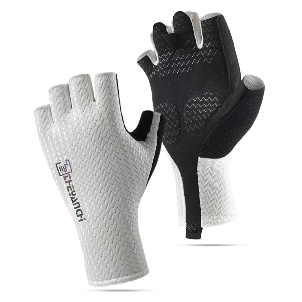 KoKossi Summer Breathable Anti-Slip Bicycle Gloves Half Finger Fitness Shock Absorbing Sports Gear Road MTB Bike For Men Women