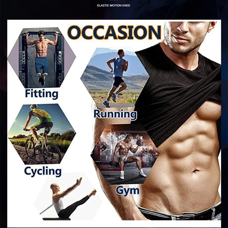 Men Sweat Sauna T-shirt Waist Trainer Slimming Suit Body Shapers Shapewear Corset Underwear Belly Control Fitness Fat Burn Tops