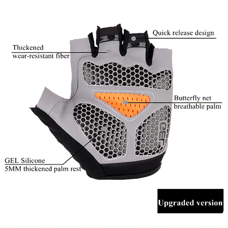 Half Finger Cycling Gloves for Men And Women Breathable Anti-Slip Gym Mitten Fitness Sport Training Cycling Gear