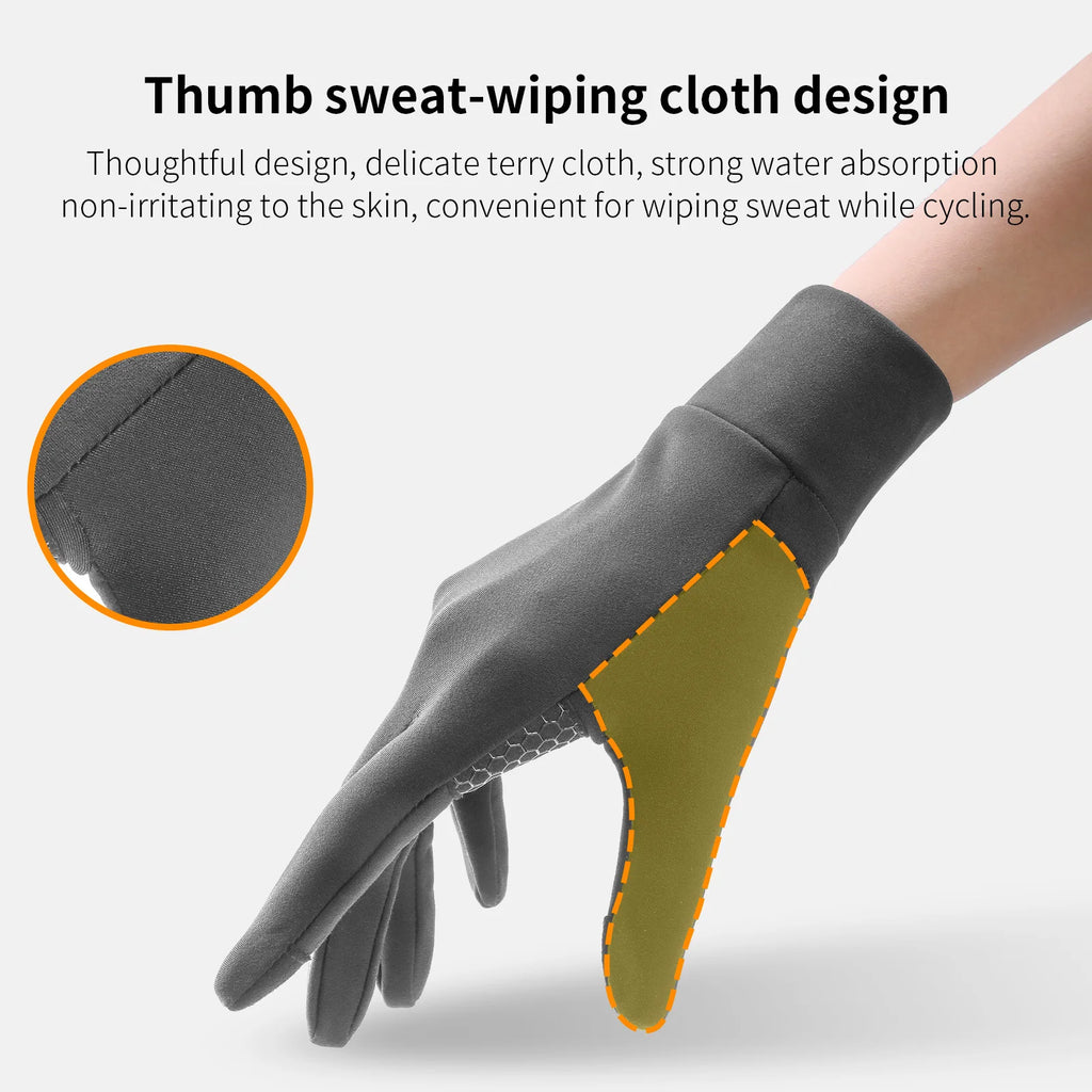TOSUOD Thermal Gloves Fleece Windproof Warm Gloves Touchscreen Anti-slip for Running Cycling Outdoor Sports Men Women Gloves