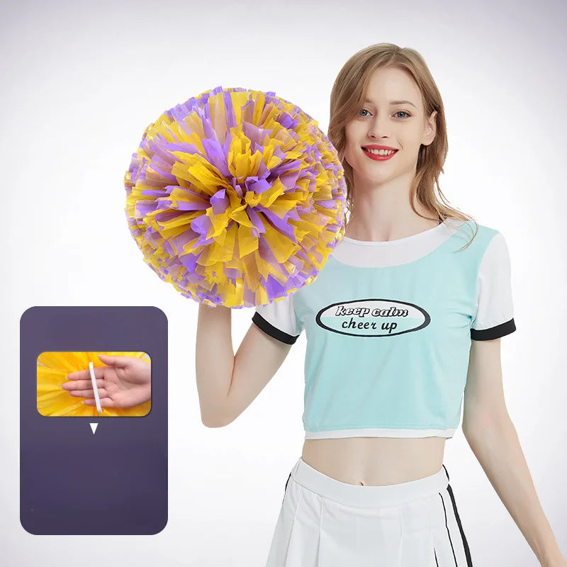 Cheerleading Team Hand Flower Sports Performance Dance Props Cheerleading Dance Flower Ball Cheerleading Team Holding Flowers