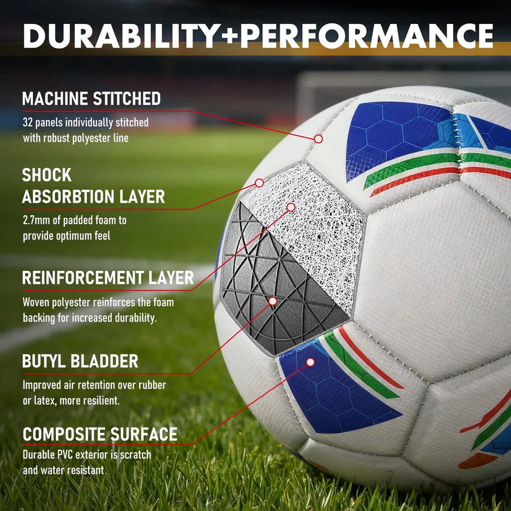 Soccer Balls Standard Size 4 Machine-Stitched Ball PU Sports League Seamless Wearproof Anti-slip Outdoor Match Game Football