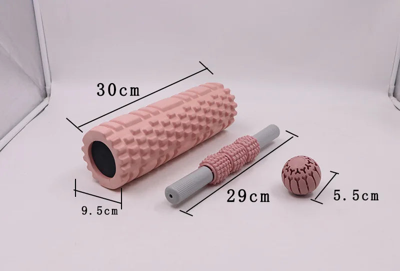 30cm Yoga Column Gym Fitness Pilates Foam Roller Exercise Back Massage Roller Yoga Brick Home Fitness Equipment Fascia Ball