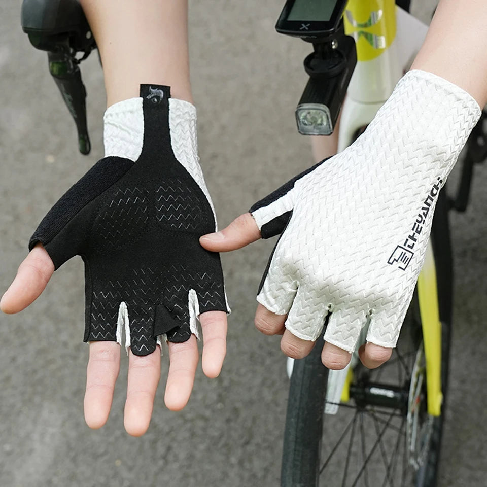 KoKossi Summer Breathable Anti-Slip Bicycle Gloves Half Finger Fitness Shock Absorbing Sports Gear Road MTB Bike For Men Women