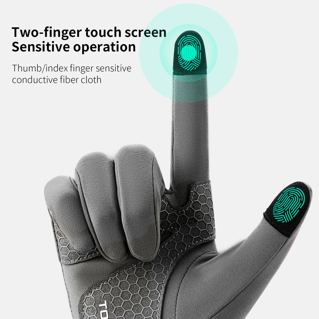 TOSUOD Thermal Gloves Fleece Windproof Warm Gloves Touchscreen Anti-slip for Running Cycling Outdoor Sports Men Women Gloves