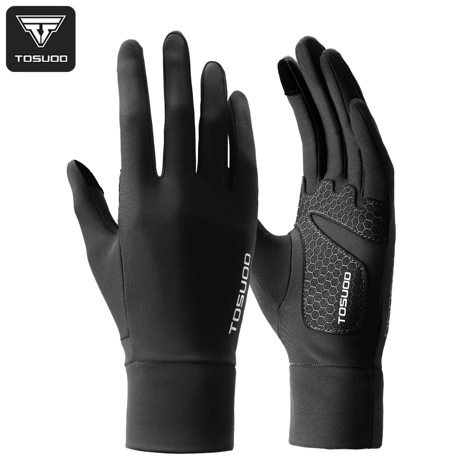 TOSUOD Thermal Gloves Fleece Windproof Warm Gloves Touchscreen Anti-slip for Running Cycling Outdoor Sports Men Women Gloves