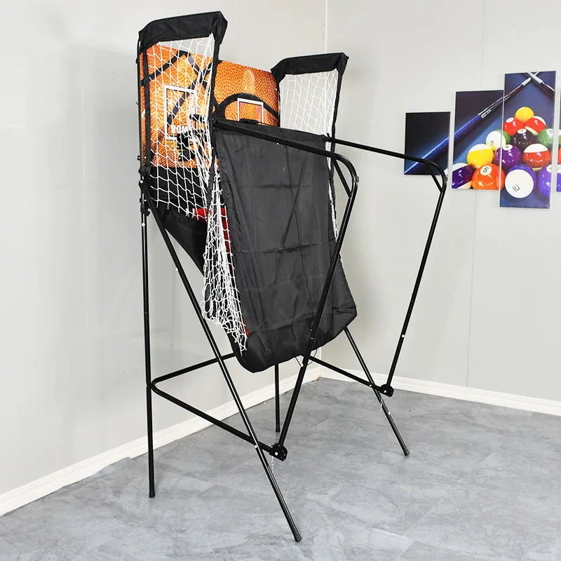 Indoor Recreational Basketball Stand, Two-Person Game, Electronic Shooting Machine, Automatic Scoring, Trainer