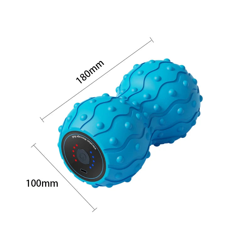 Vibrating Massage Ball Rechargeable 5 Gears  Portable Peanut Massager Vibrating Foam Roller For Fitness Mobility Yoga Relaxation