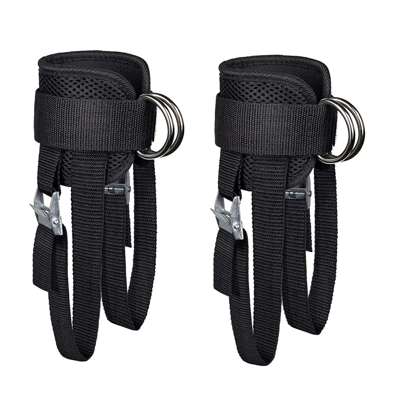 Adjustable D-Ring Ankle Straps for Gym, Home Foot Support Protector,Upgrade Fitness,Dumbbell,Glute,Leg,Workout, Weightlifting
